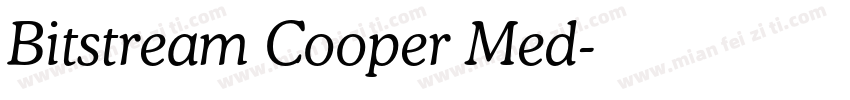 Bitstream Cooper Med字体转换